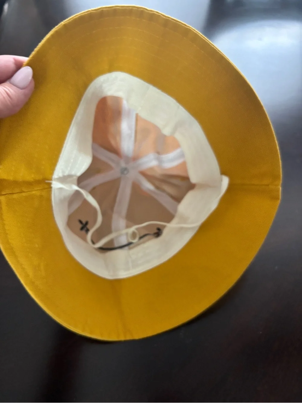 Kids Mustard Yellow Frog Ear Bucket Hat - Cute Smiley Design